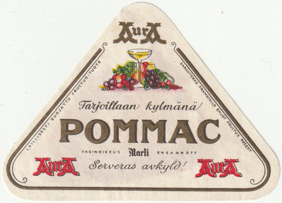 VANHA JUOMAETIKETTI - POMMAC MARLI (K11-S38)