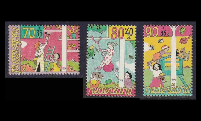 Alankomaat 1525-7A ** Voor het Kind (13¼:12¾) (1994)