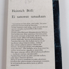 Heinrich Böll : Ei sanonut sanaakaan - pikkukuva 2