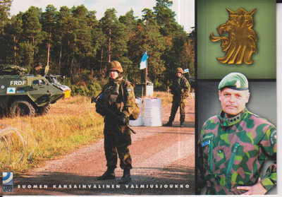 Suomen Kansainvälinen Valmiusjoukko. sotilas , e35