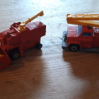 Matchbox paloauto ja harvester leikkuupuimuri v. 1977 - pikkukuva 1