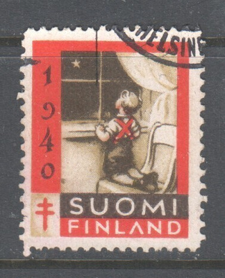 1940  TUB joulumerkki leimattuna.