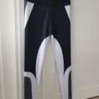 Musta-valkoiset Trikoot / Leggingsit / Leggings - koko S-M - pikkukuva 3