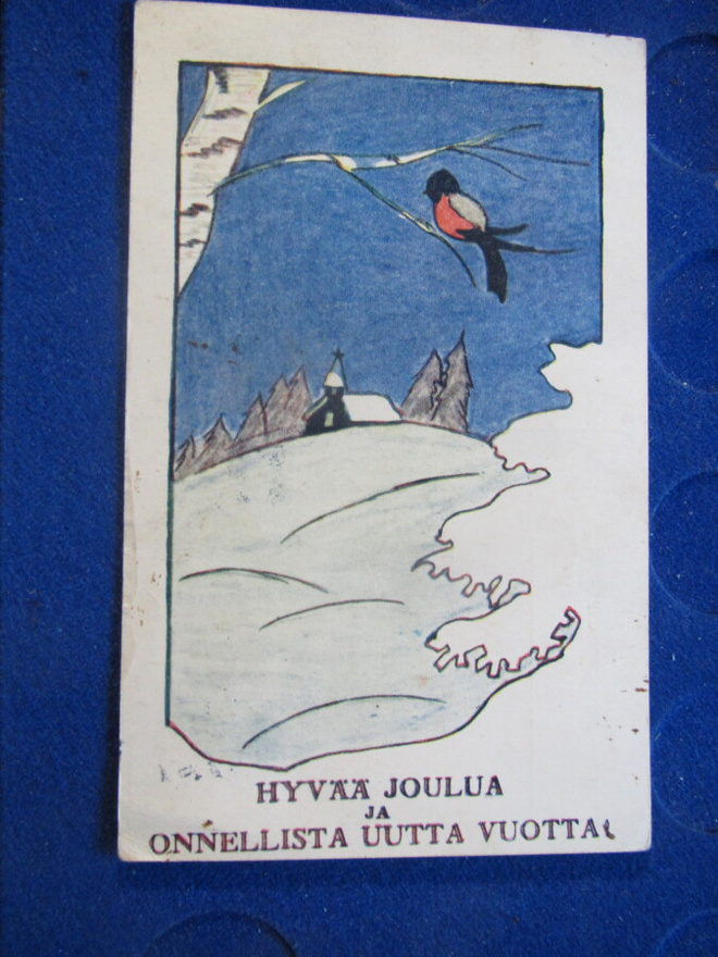 Hyvää joulua ja Onnellista uutta vuotta. Postikortti