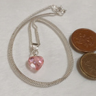 Design hopea Pinkki sydän riipus ketjulla KJ 925 - pikkukuva 5