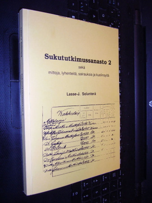 Solanterä : Sukututkimussanasto 2 ( 1 p. 2002 ) sis. postik.