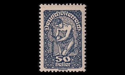 Itävalta 271y ** Käyttösarja 50 H patsas harm.pap (1919)