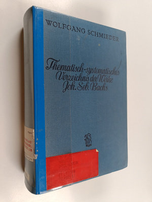 Wolfgang Schmieder : Thematisch-systematisches Werkverzei...