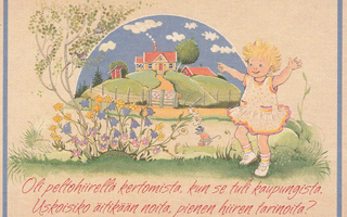 Salli Parikka  - Tyttö ja maisema,säkeet.