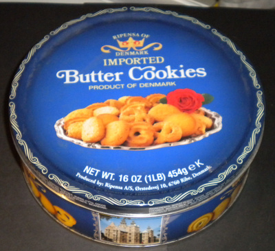 Pyöreä peltilaatikko - Tanska Butter Cookies