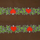 Retro joululiina - ruskea pohjaväri 120 cm x 120 cm - pikkukuva 5