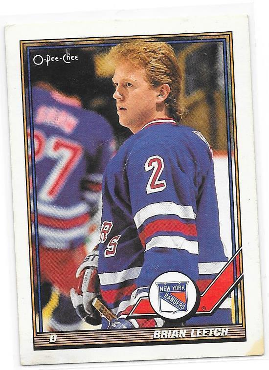 1991-92 OPC #108 Brian Leetch New York Rangers