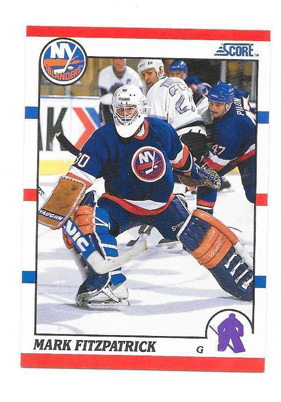 1990-91 Score #102 Mark Fitzpatrick New York Islanders MV RC