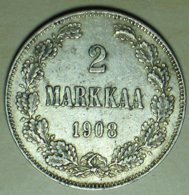1908 SUOMI 2 markkaa