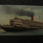 Laivakortti "The Whaleback Excursion Steamer".  Kulk. 1911. - pikkukuva 1