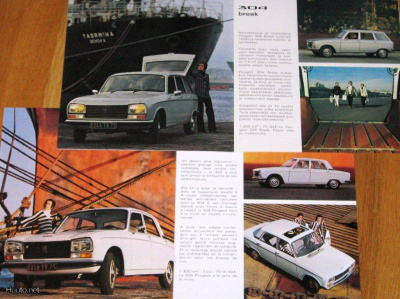 1974 Peugeot 304 esite - KUIN UUSI - 12 sivua - suom