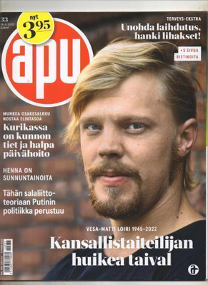 Apu n:o 33 2022 Vesa-Matti Loiri 1945-2022. Rovaniemi. Henna