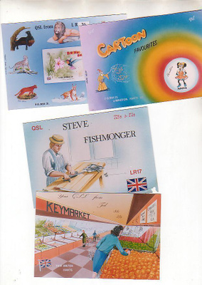 QSL, kortit, 4 kpl.