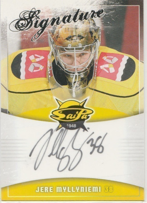2010/11 Cardset signature Jere Myllyniemi Saipa