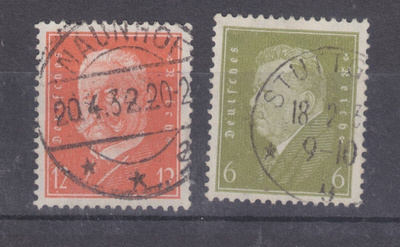 Saksa Reich 1932 Mi 465-466