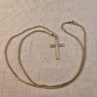 Kultaketju+risti, 14K, 50/48 cm, 6,2 g - pikkukuva 1