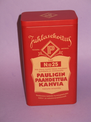 PAULIG: JUHLASEKOITUS NRO:25 PAAHDETTUA KAHVIA -PELTIPURKKI