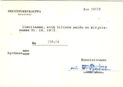 FIRMAKORTTI AUTOKUMI PALVELU HÄMEENLINNA