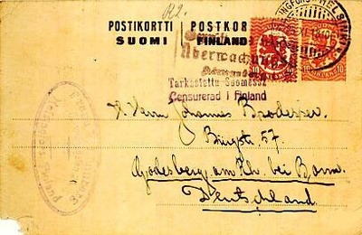 1917 10p ehiö 10p lisänä ehiö Saksaan