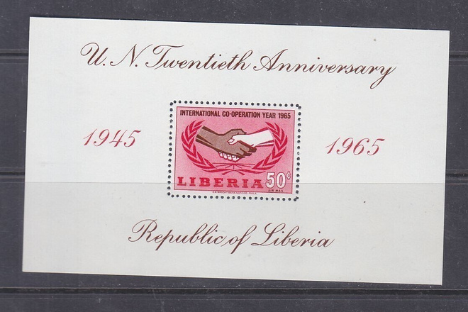 Liberia 1965 Yk 20 vuotta blokki.