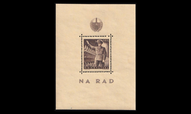 Kroatia 166BL7 * Valtion työpalvelu blokki (1944)