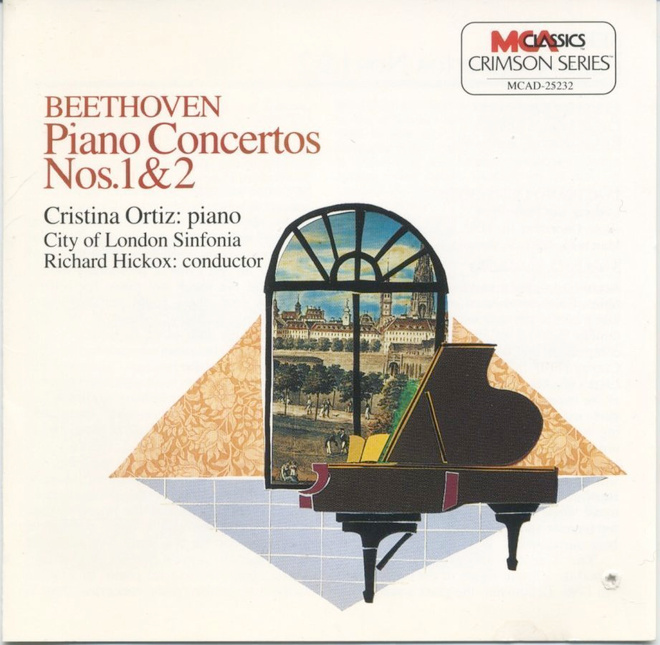 BEETHOVEN / ORTIZ Pianokonsertot no:t 1 ja 2 – 1988 US CO CD