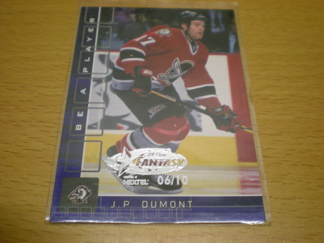J.P. Dumont 2001-02 Be A Player # 71 All-Star Fantasy