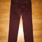 H&M slim stretch viininpunaiset puuvillahousut 140 - pikkukuva 2