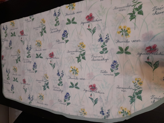 Kukkakuvioinen verhokappa 53x226cm