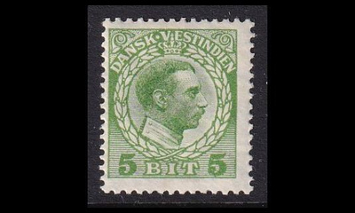 Tanskan Länsi-Intia 49 * Christian X 5 bit (1915)