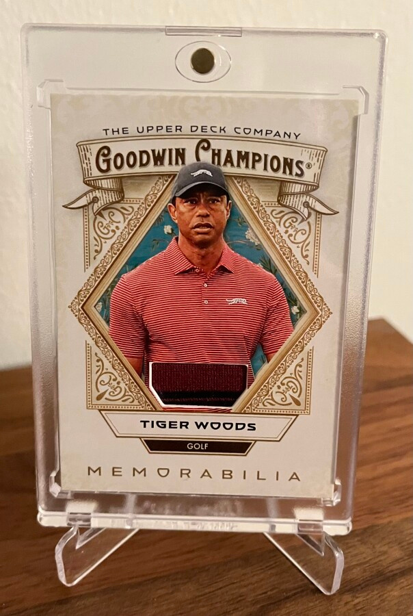 2025 Upper Deck Goodwin Champions Tiger Woods Shirt Relic
