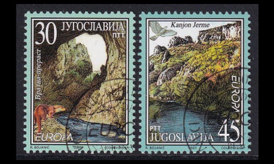 Jugoslavia 3031-2 o Europa vesi (2001)