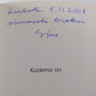 Simo Ylikarjula : Kuolema on (signeerattu, tekijän omiste) - pikkukuva 3