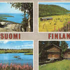 Suomi-kuvia :Koli-maisema, heinäpelto, hirsiaitat - pikkukuva 1