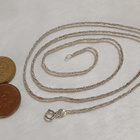 62cm-Kotimainen Hopea Twist Rope Chain Links kaulaketju Aro - pikkukuva 2
