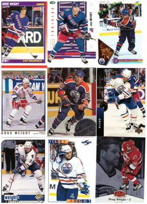 9 x DOUG WEIGHT Oilers, Rangers