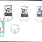 FDC 1957 Tuberkuloosi merkit LaPe 479 - 481 LOISTOT - pikkukuva 1