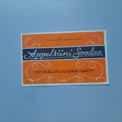 Etiketti limu Mallasjuoma Appelsiini sooda