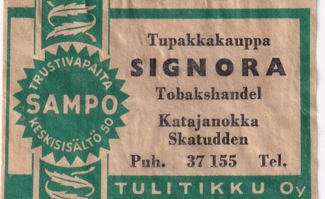 Helsinki, SIGNORA tupakkakauppa,   s35