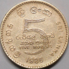 Sri Lanka. 5 rupees 1986. - pikkukuva 1