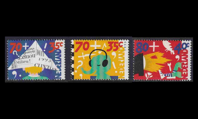 Alankomaat 1492-4A ** Voor het Kind lapset ja med (13¼:12¾