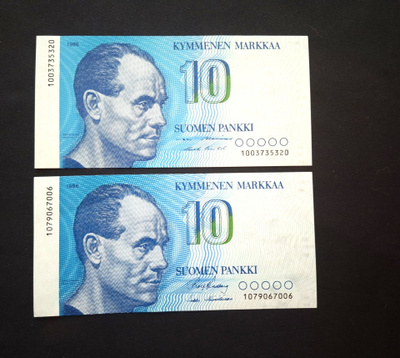 10 Markan setelit 1986 Kunto 9