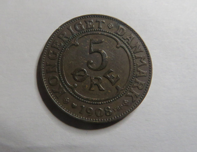 Tanska 5 öre 1908