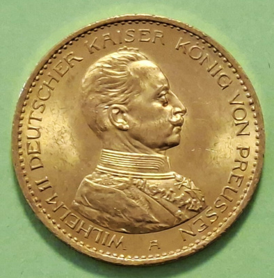 Saksa Preussen, 20 Mark 1914 Univormu (aika harvinainen).