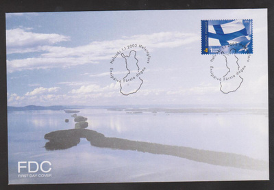 FDC 2002 Suomen lippu 1 lk